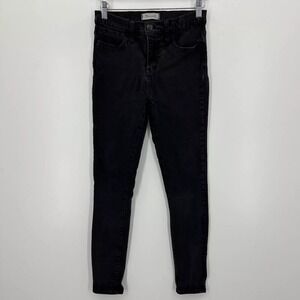 Madewell Jeans Women's Size 26 Black Roadtripper‎ Skinny Stretch Dark Wash Denim